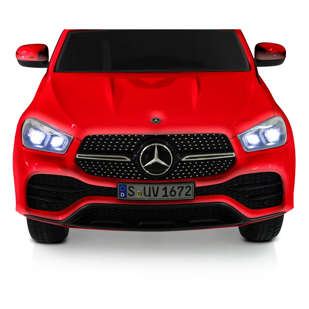 Акумулаторен джип Mercedes GLE450 Червен, 12V с меки гуми и кожена седалка | Iguana.bg 8