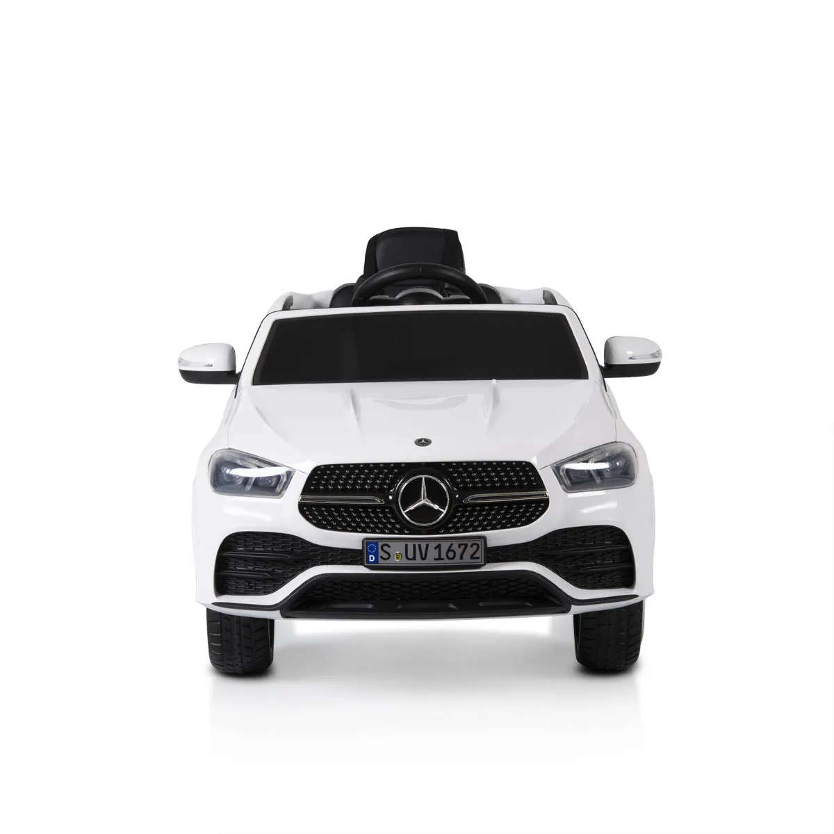 Акумулаторен джип Mercedes GLE450 Бял, 12V с меки гуми и кожена седалка | Iguana.bg 2