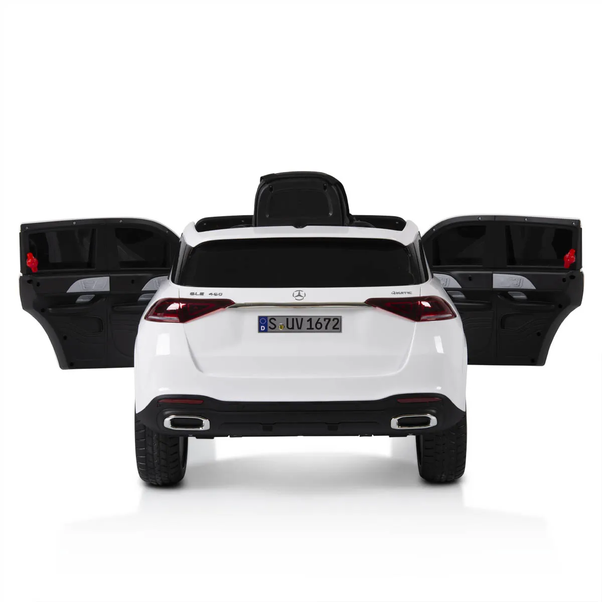Акумулаторен джип Mercedes GLE450 Бял, 12V с меки гуми и кожена седалка | Iguana.bg 7