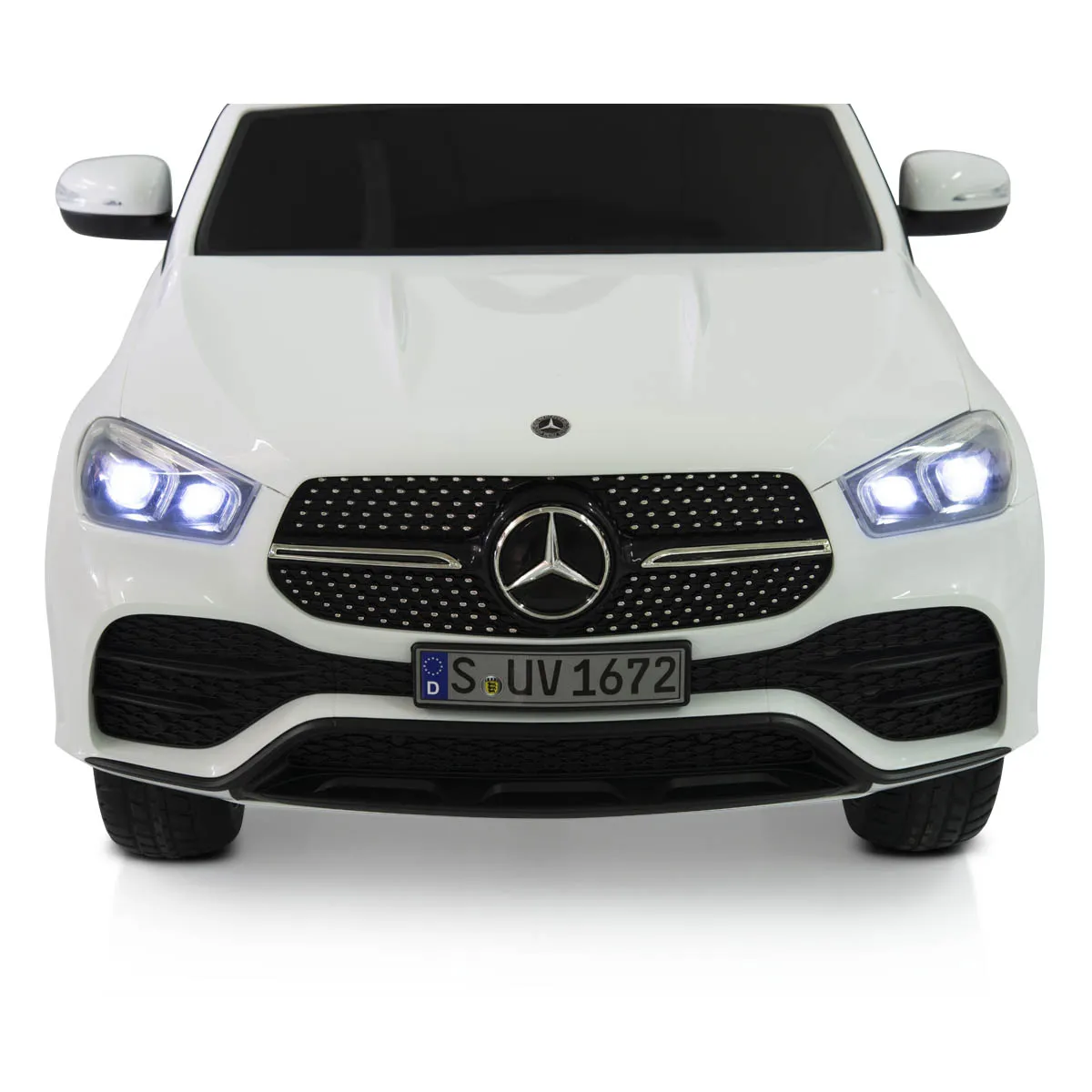 Акумулаторен джип Mercedes GLE450 Бял, 12V с меки гуми и кожена седалка | Iguana.bg 9