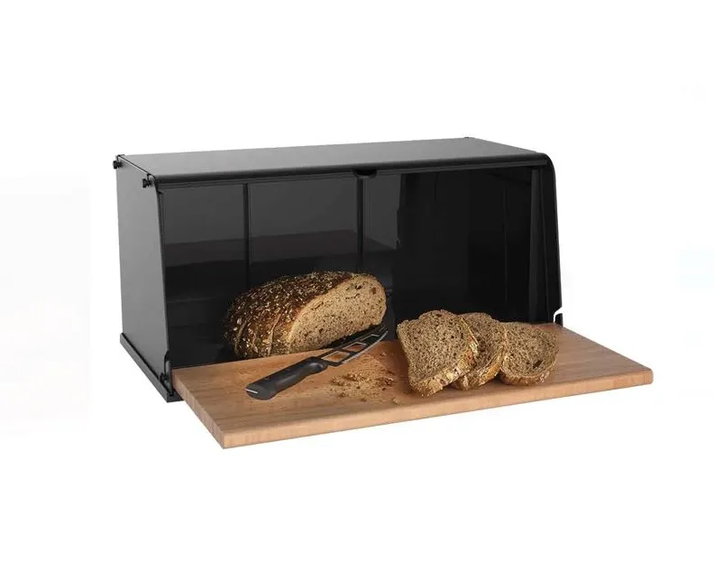 Кутия за Хляб - Дъска за Рязане 2в1 40.5x21x19 см 3