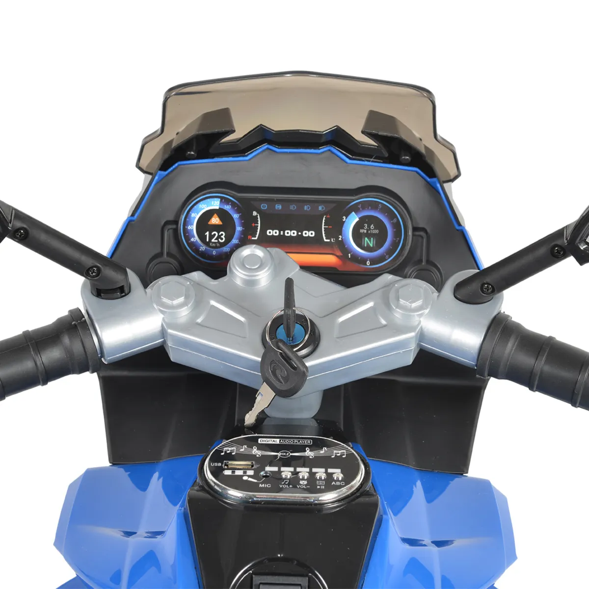 Акумулаторен мотор RIO Син, с помощни колела и LED светлини | Iguana.bg 6
