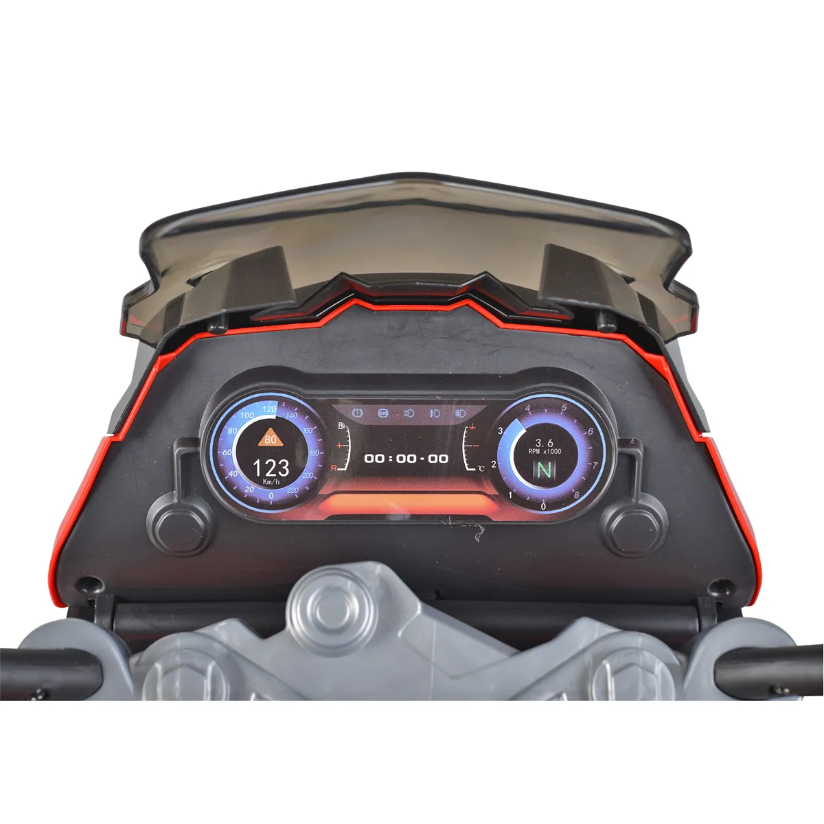Акумулаторен мотор Ontario Червен, три гуми и LED светлини | Iguana.bg 9
