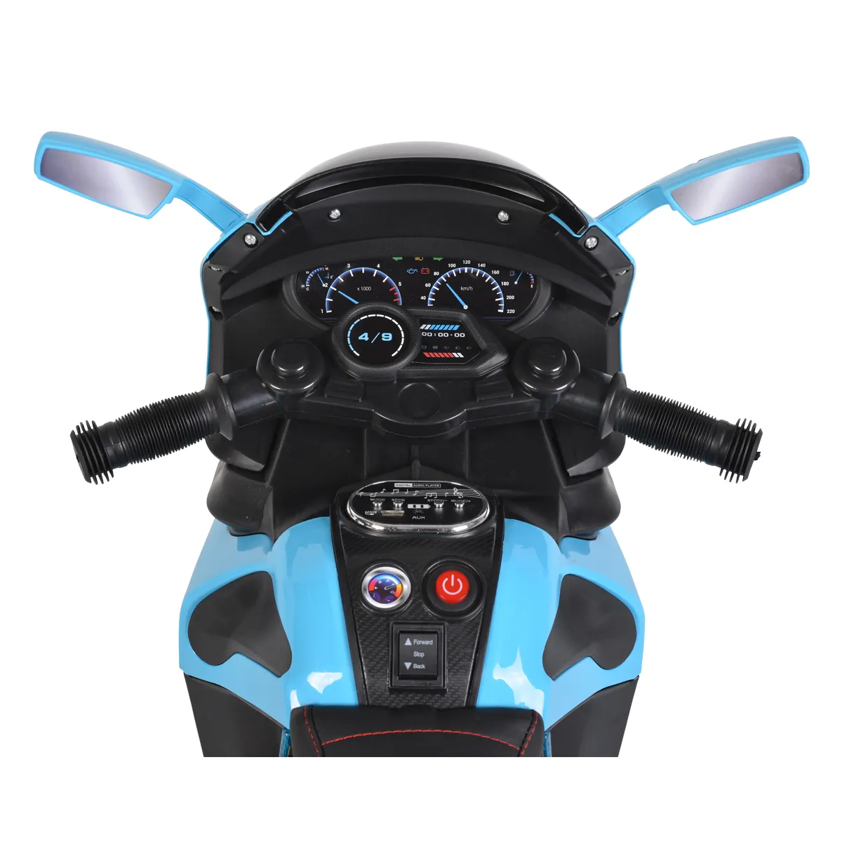Акумулаторен мотор Shadow Светло син с три гуми и кожена седалка | Iguana.bg 6