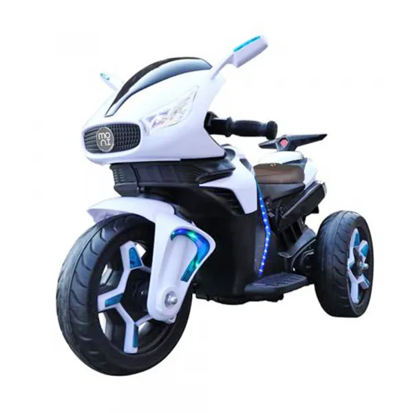 Акумулаторен мотор Shadow Бял с три гуми и кожена седалка | Iguana.bg 1
