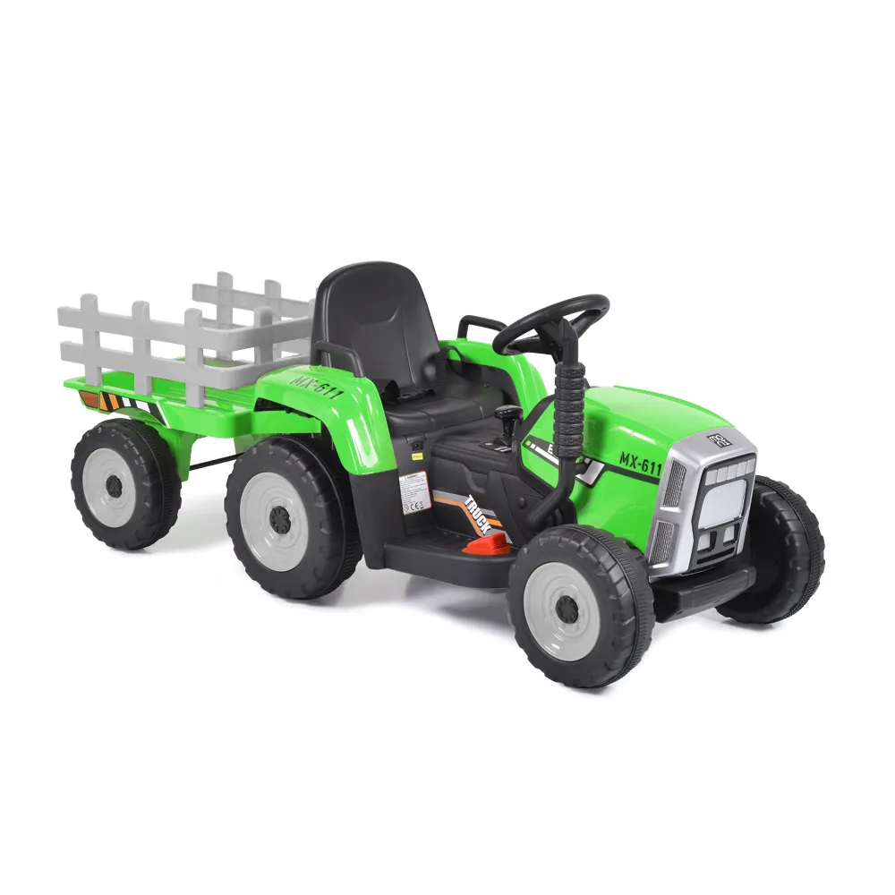 Акумулаторен трактор Farmer Зелен 12V с ремарке | Iguana.bg 2