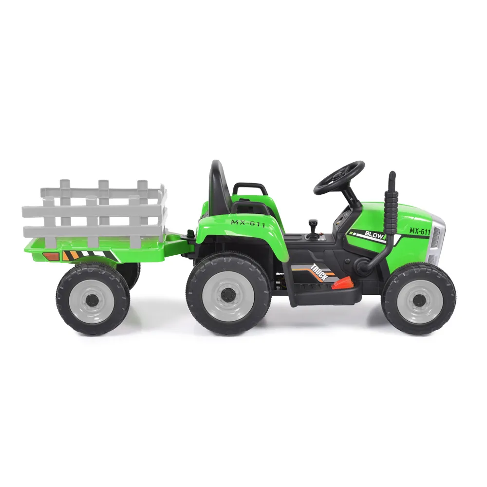 Акумулаторен трактор Farmer Зелен 12V с ремарке | Iguana.bg 3