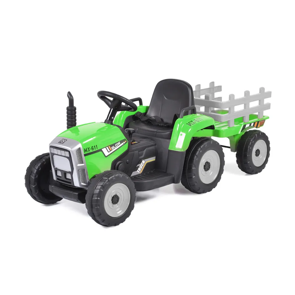 Акумулаторен трактор Farmer Зелен 12V с ремарке | Iguana.bg 4