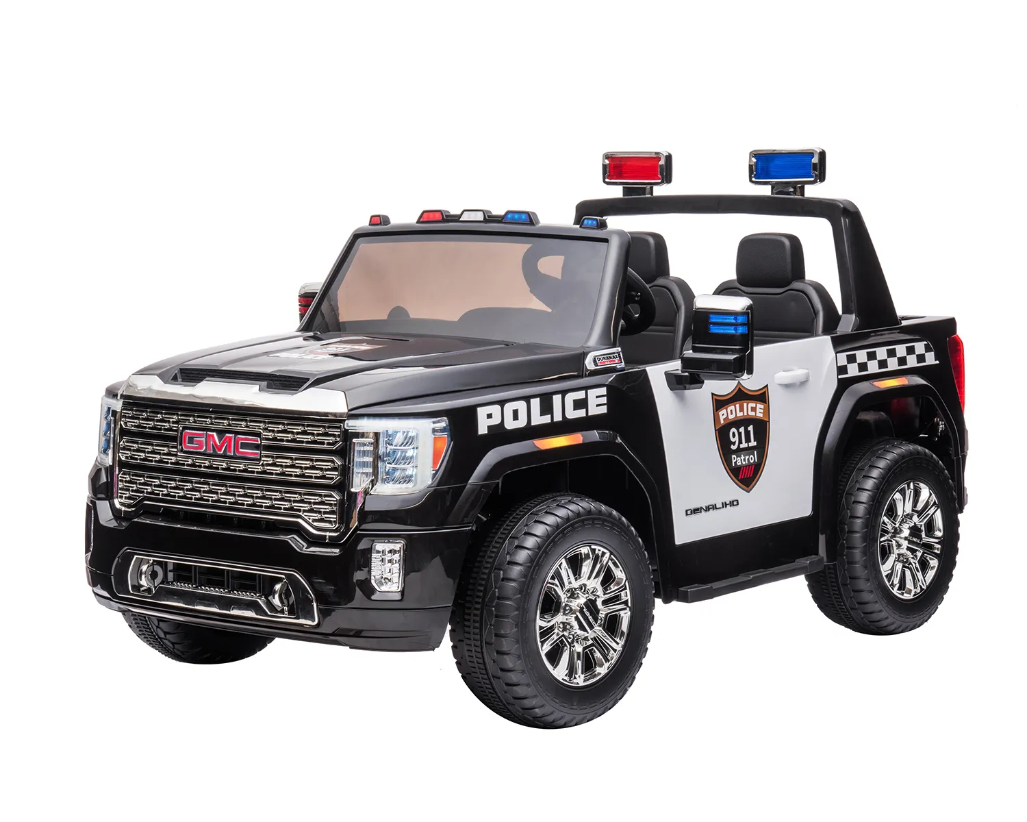 Акумулаторен джип GMC Police Licensed 12V, с кожена седалка и отварящи се врати | Iguana.bg 2