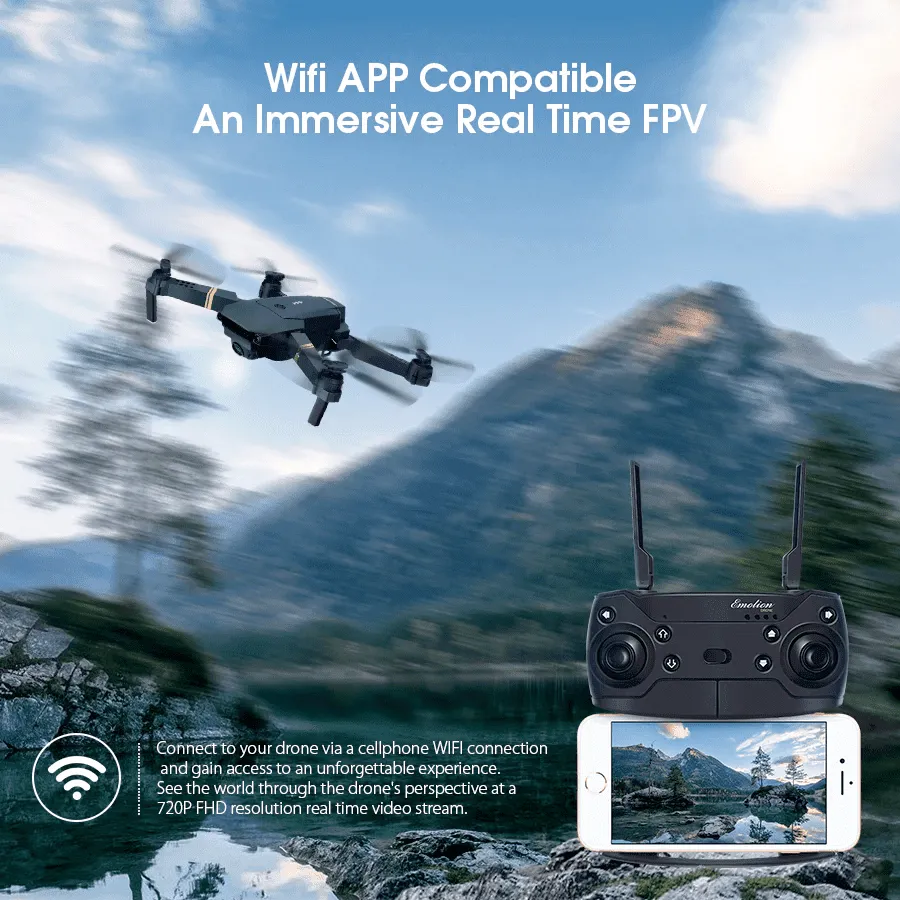 Сгъваем мини ДРОН 998 Pro с 4К камера WiFi връзка за начинаещи пилоти Micro Foldable Drone Set 11
