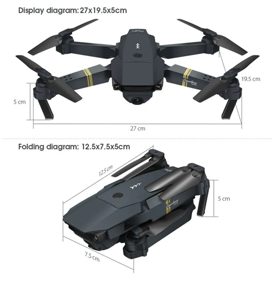 Сгъваем мини ДРОН 998 Pro с 4К камера WiFi връзка за начинаещи пилоти Micro Foldable Drone Set 12