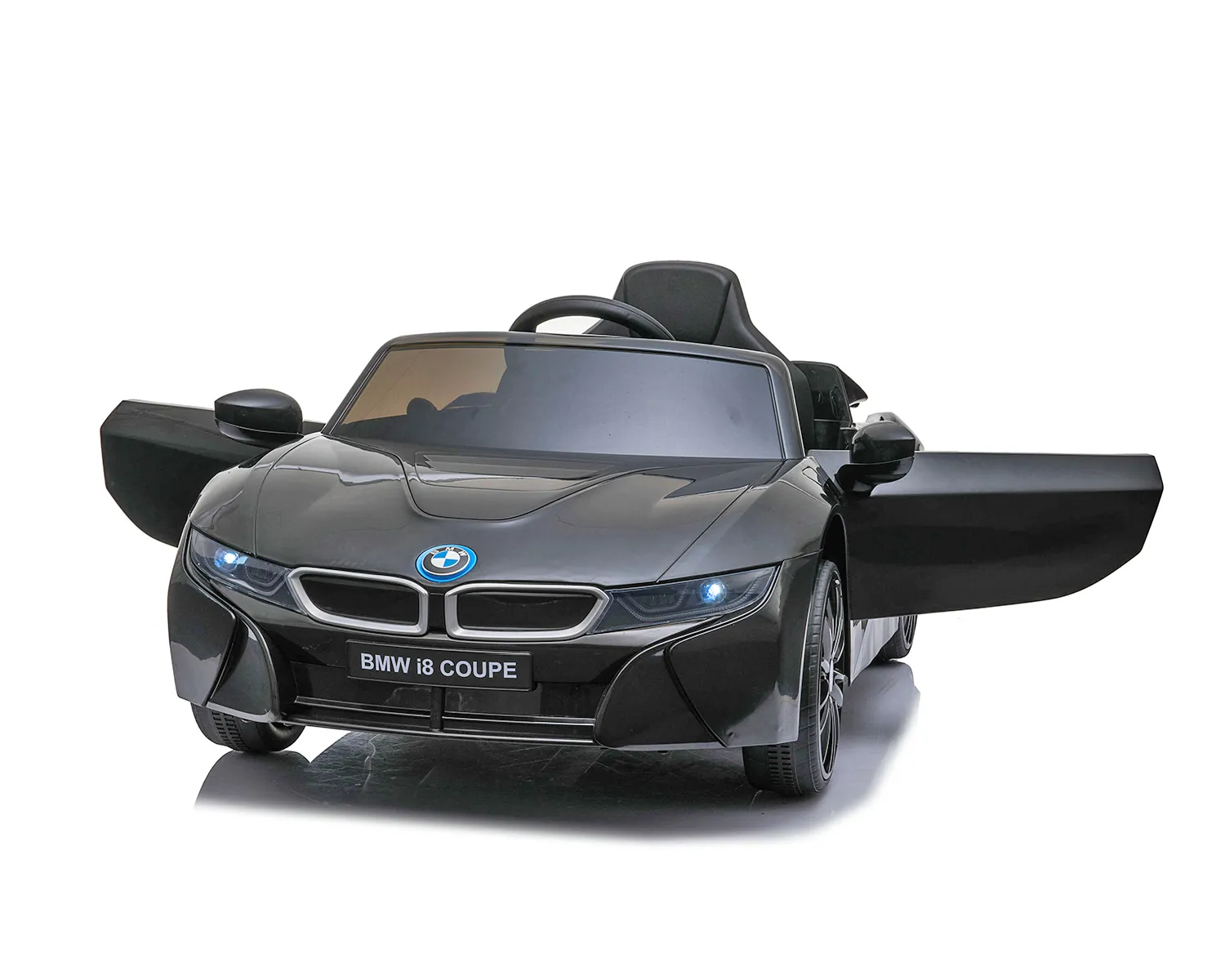 Лицензирана Акумулаторна кола  BMW i8 COUPE Черна, 12V с отварящи се врати и предни и задни светлини | Iguana.bg 3