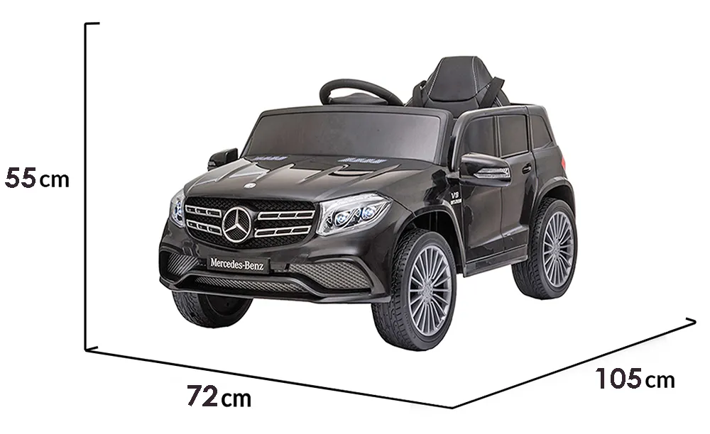 Лицензиран Акумулаторен джип Mercedes Benz GL63 Черен металик, 12V с три скорости и кожена седалка | Iguana.bg 2