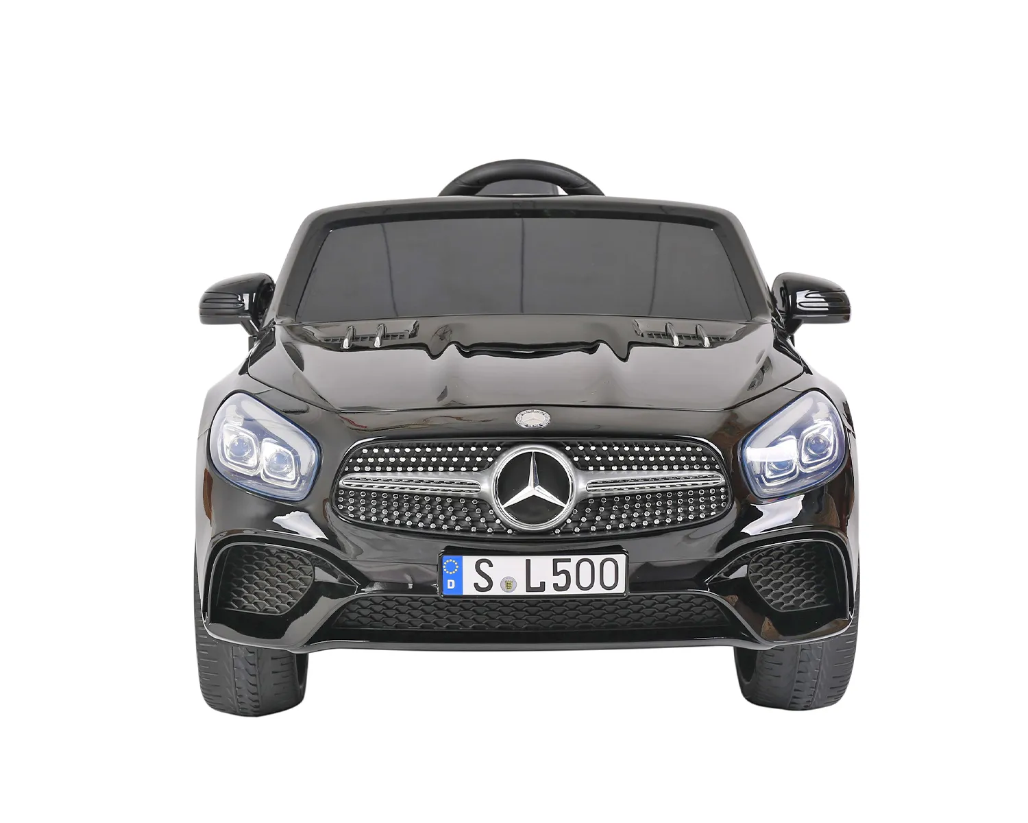 Лицензирана Акумулаторна кола Mercedes Benz SL500 Черна, 12V с меки гуми и скорости | Iguana.bg 2