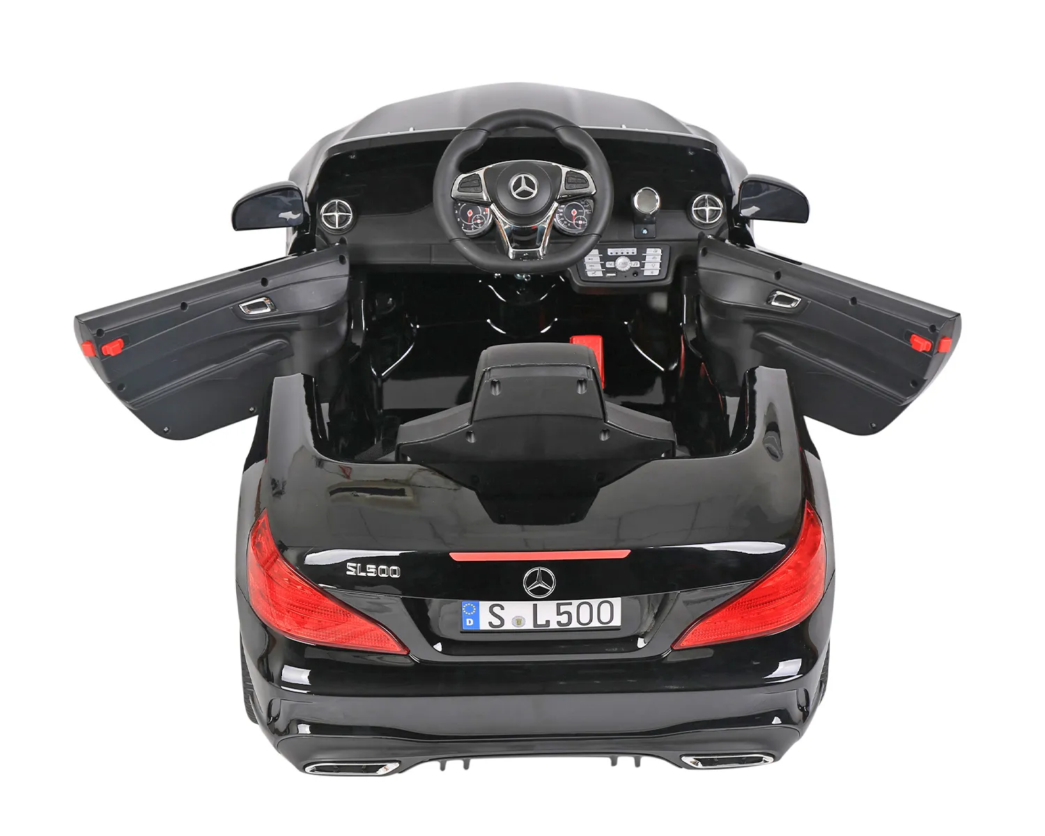 Лицензирана Акумулаторна кола Mercedes Benz SL500 Черна, 12V с меки гуми и скорости | Iguana.bg 4