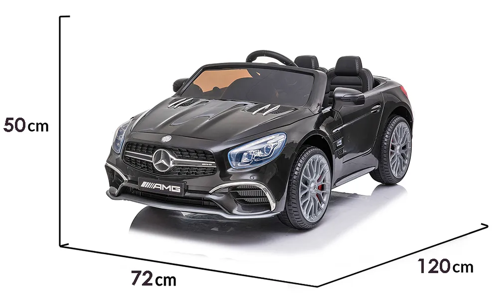Лицензирана Акумулаторна кола Mercedes Benz SL65 Черна, 12V с предни и задни светлини и амортисьори | Iguana.bg 5