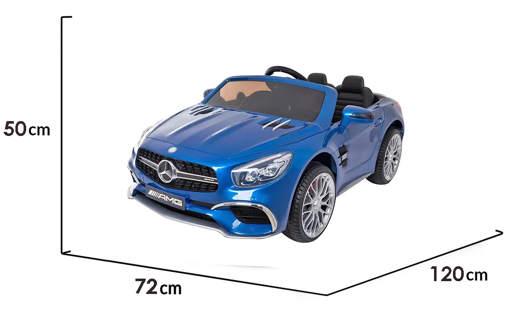 Лицензирана Акумулаторна кола Mercedes Benz SL65 Синя, 12V с предни и задни светлини и амортисьори | Iguana.bg 5