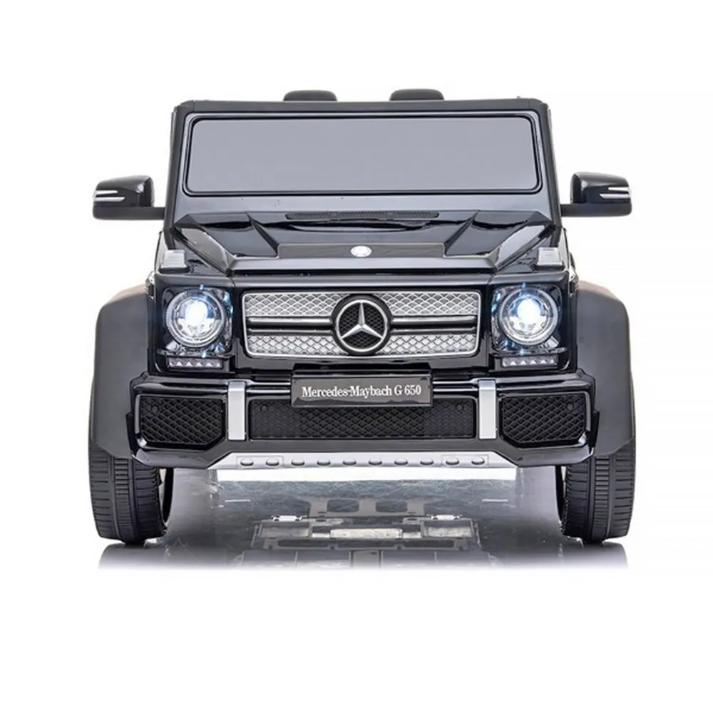 Лицензиран Акумулаторен джип Mercedes Maybach G650 Черен металик 12V с LED светлини и кожена седалка | Iguana.bg 3