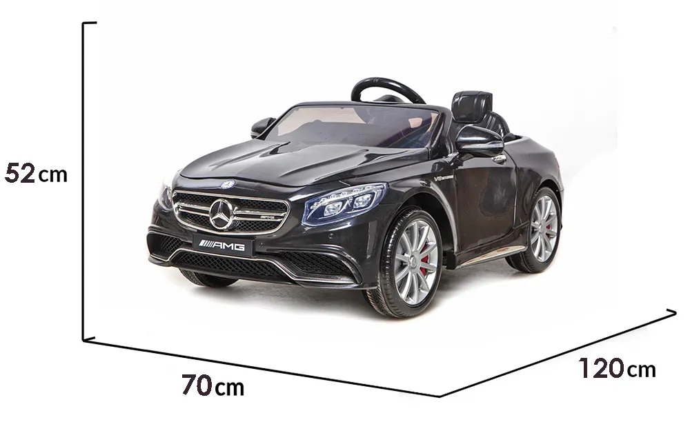 Лицензирана Акумулаторна кола Mercedes Benz S 63 AMG 12V, Черен металик и три скорости | Iguana.bg 4