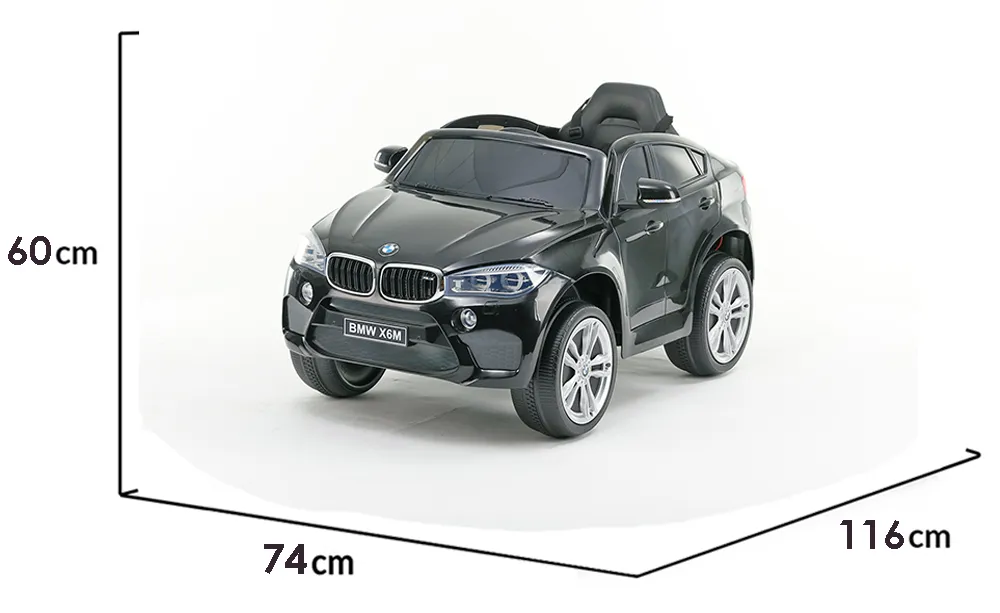 Лицензиран, Акумулаторен джип BMW X6M Черен, 12V с Предни и задни светлини | Iguana.bg 7