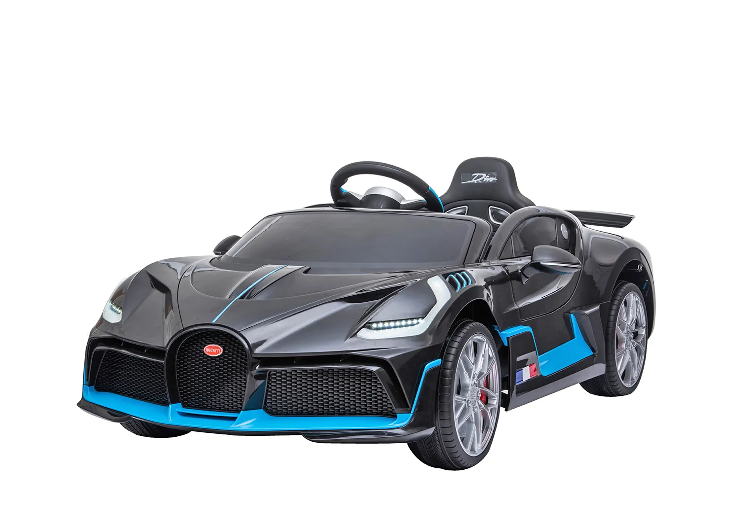Лицензирана Акумулаторна кола Bugatti Divo 12V, Черна, отварящи се врати и скорости | Iguana.bg 1