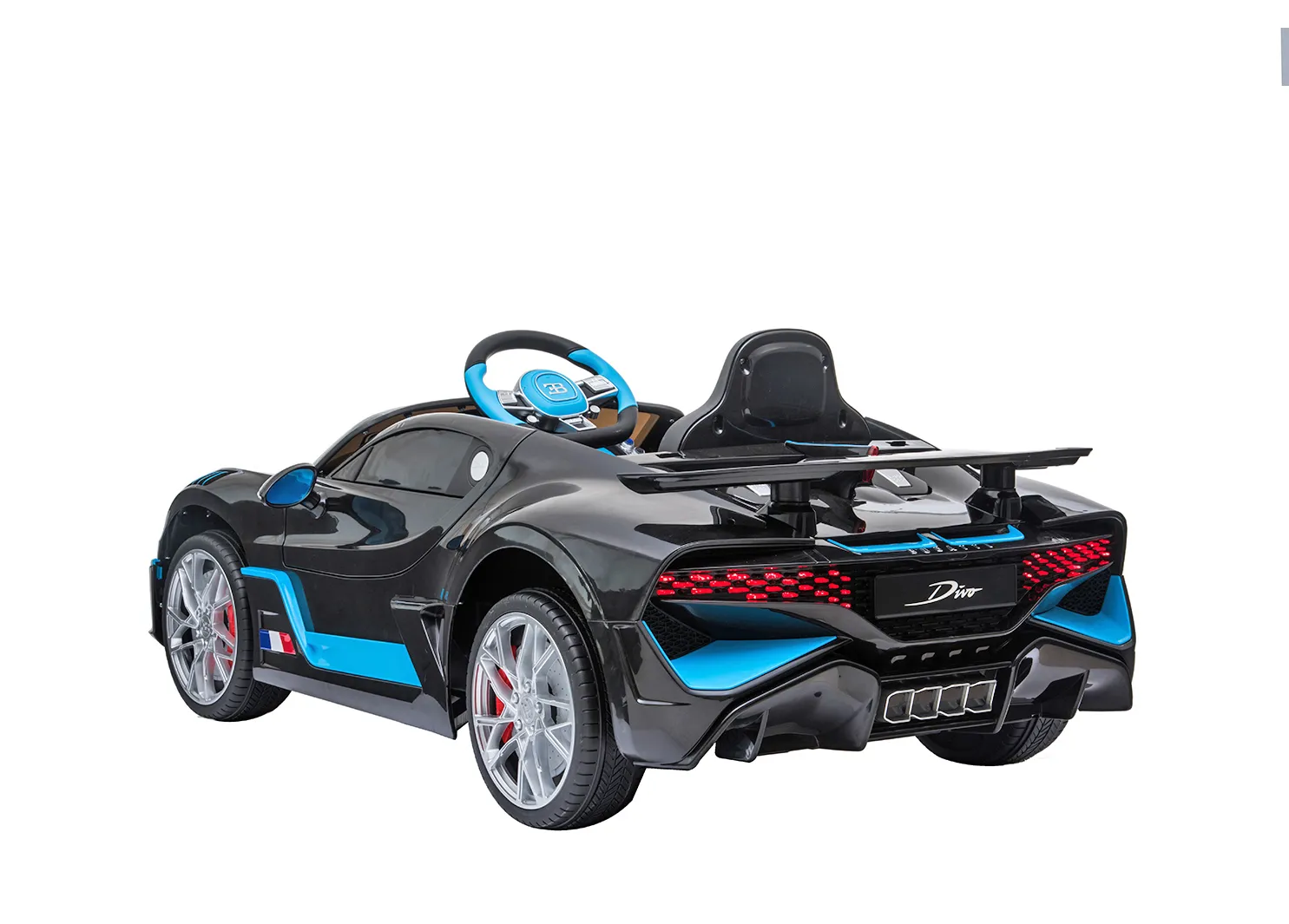 Лицензирана Акумулаторна кола Bugatti Divo 12V, Черна, отварящи се врати и скорости | Iguana.bg 4