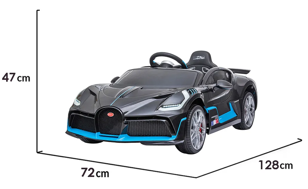 Лицензирана Акумулаторна кола Bugatti Divo 12V, Черна, отварящи се врати и скорости | Iguana.bg 6