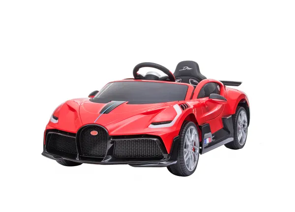 Лицензирана Акумулаторна кола Bugatti Divo 12V, Червена, отварящи се врати и скорости | Iguana.bg 1