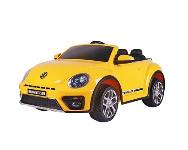 Лицензирана Акумулаторна кола Volkswagen Beetle Жълта, 12V с две места и Bluetooth | Iguana.bg 1