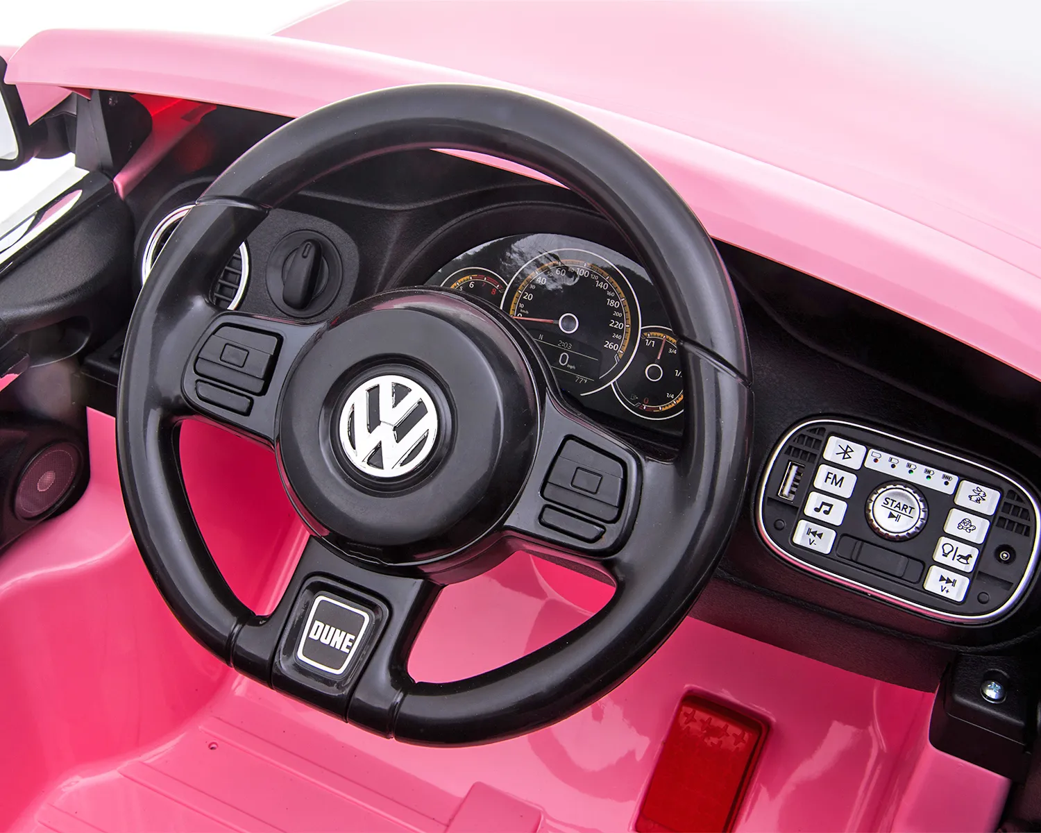 Лицензирана Акумулаторна кола Volkswagen Beetle Жълта, 12V с две места и Bluetooth | Iguana.bg 5