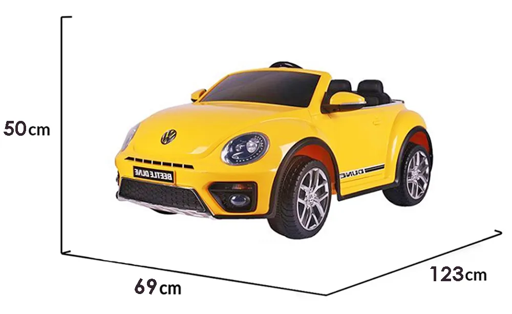 Лицензирана Акумулаторна кола Volkswagen Beetle Жълта, 12V с две места и Bluetooth | Iguana.bg 9