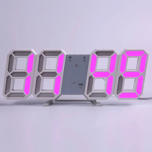 3D LED Часовник с Модерен дизайн, Стенен монтаж или на стойка, 22 x 7см | Iguana.bg 7