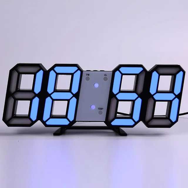 3D LED Часовник с Модерен дизайн, Стенен монтаж или на стойка, 22 x 7см | Iguana.bg 8