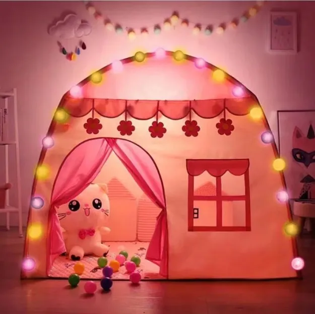 Детска палатка тип Къща с LED лампички топки 130 x 90 x126см 14