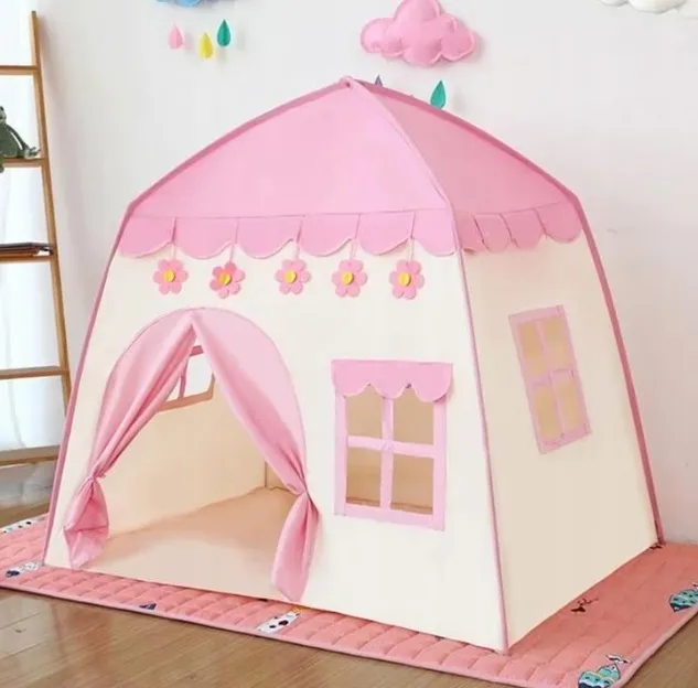 Детска палатка тип Къща с LED лампички топки 130 x 90 x126см 15