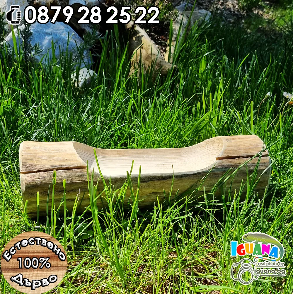 Дървена кашпа / саксия 33 х 10 х 10см, Ръчно произведена в България | Iguana.bg 2