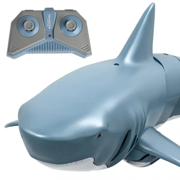 Акула с дистанционно управление, 31см, Плува във всички посоки, Презареждаща батерия  | Iguana.bg 1
