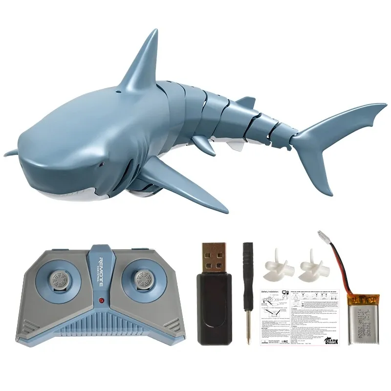 Акула с дистанционно управление, 31см, Плува във всички посоки, Презареждаща батерия  | Iguana.bg 2