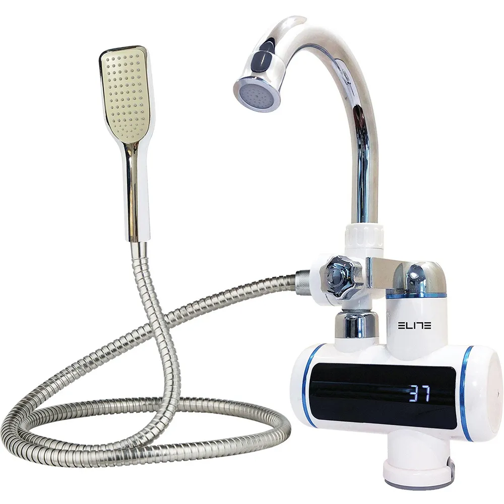 Нагревател за вода с Душ Elite EHSD-2560, 3000W, Стоящ монтаж, LED дисплей, Гъвкав душ, до 60 градуса | Iguana.bg 2