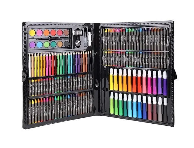 Детски Комплект за рисуване и оцветяване в куфар 168 части, Два цвята | Iguana.bg 4