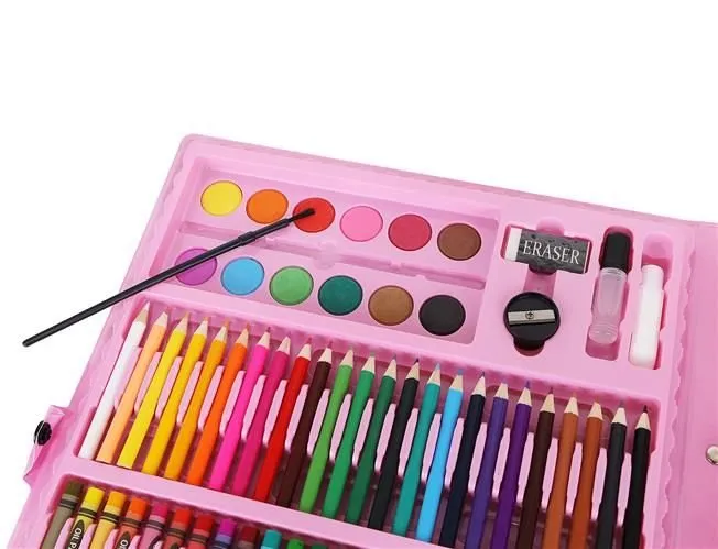 Детски Комплект за рисуване и оцветяване в куфар 168 части, Два цвята | Iguana.bg 15