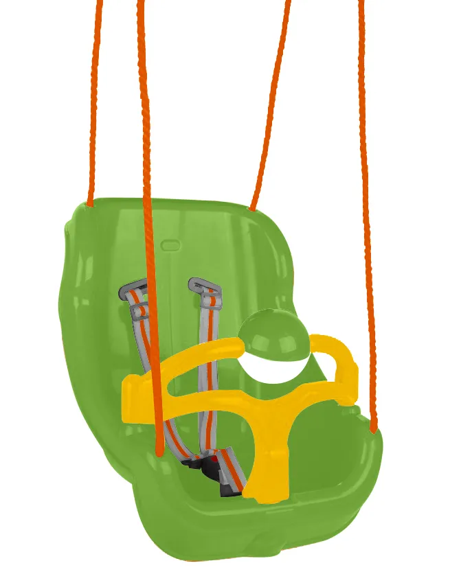 Голяма Детска люлка с въжета, 3 цвята, предпазител и колани, до 35кг | Iguana.bg 4