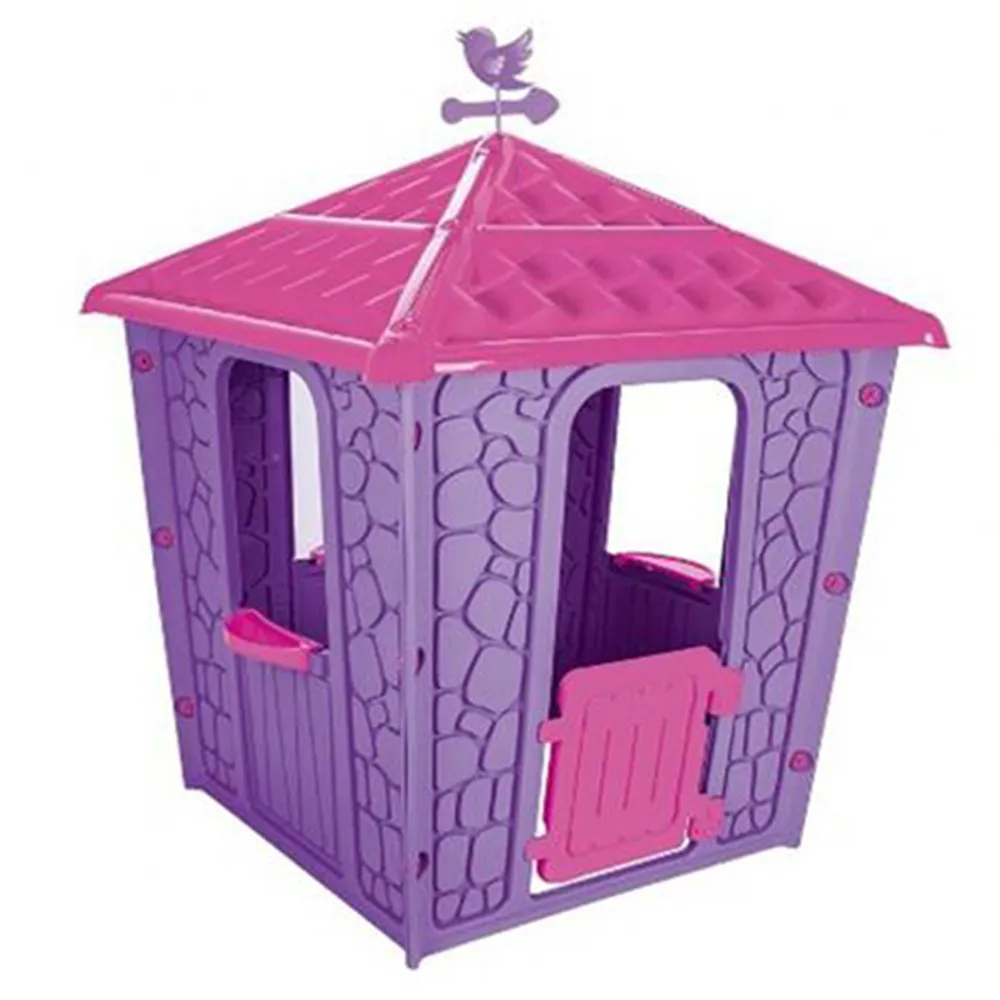 Детска каменна къщичка, Розова, подвижна врата и ветропоказател, за деца над 3 години | Iguana.bg 2