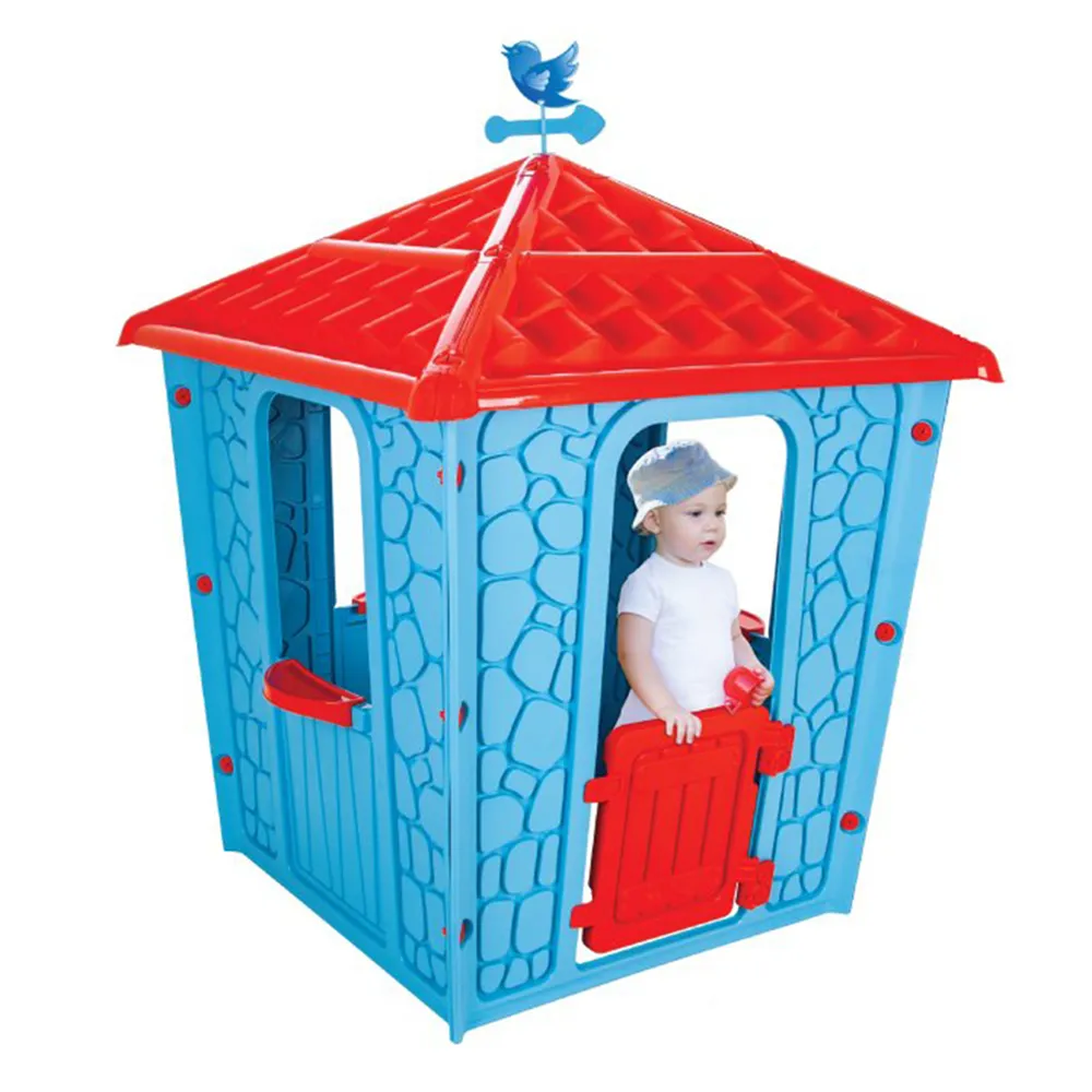 Детска каменна къщичка, Синя, подвижна врата и ветропоказател, за деца над 3 години | Iguana.bg 3