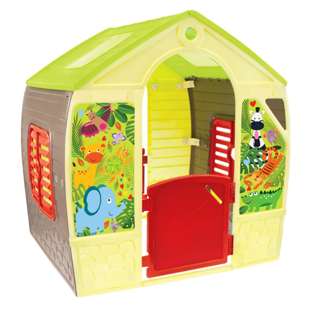 Детска къщичка Happy Village House, Многоцветна, отварящи се врати и прозорци | Iguana.bg 2