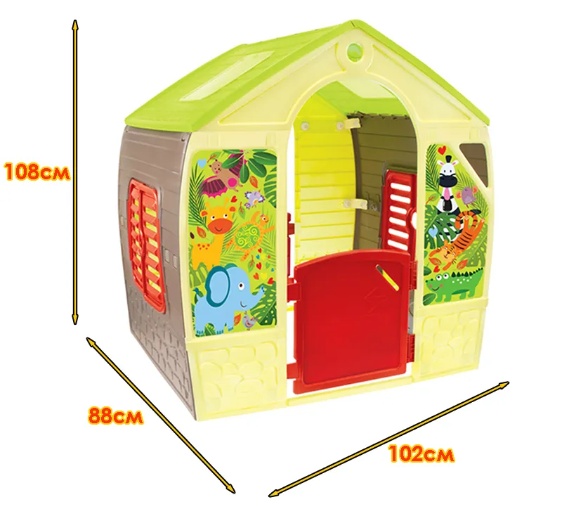 Детска къщичка Happy Village House, Многоцветна, отварящи се врати и прозорци | Iguana.bg 3