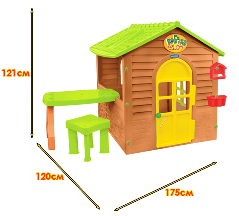 Детска къщичка Garden House с маса и стол, Отваряща се врата и хранилка за птички | Iguana.bg 4