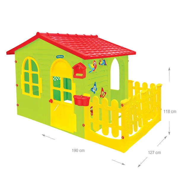 Детска къщичка Garden House с ограда и дъска за рисуване, Отваряща се врата и хранилка за птички | Iguana.bg 4