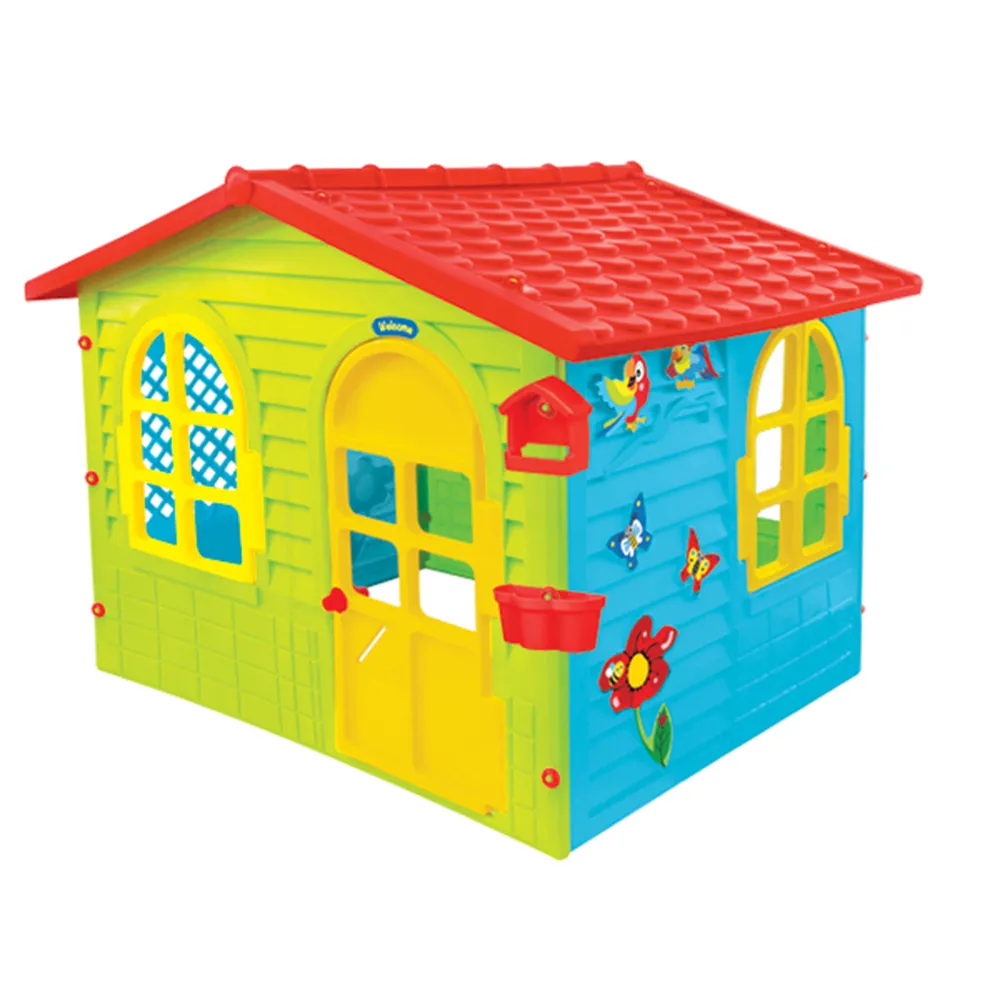 Детска къщичка Garden House с дъска за рисуване, Отварящи се врата и прозорци, хранилка за птички | Iguana.bg 2