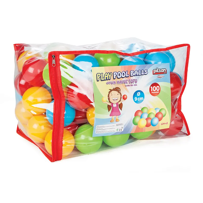 Комплект Детски топки за игра, 100 броя, 9 см, 4 ярки цвята | Iguana.bg 2